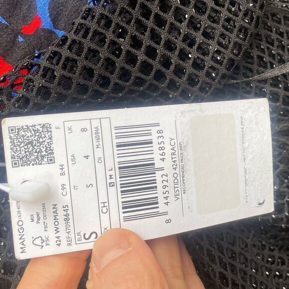 Mango Mesh dress with crystal detail size small NWT - Picture 9 of 12